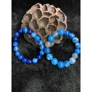 agate bracelet energy healing protection blue agate bracelet