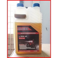 HI-LUBE 4T 10W-40 1L SEMI SYNTHETIC MOTORCYCLE LUBRICANT OIL Y15ZR LC135 Y16ZR W125 SRL115 ENGINE HI