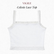 Celeste Lace Top | Lace Camisole | Ribbed Lace Crop Top | Women's Tank Top | Trendy Women's Tops