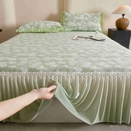 New Style Ice 2025 Ice Silk Live Cool Lace Bed Sheet Style Bed Skirt PE Peas Lace Supply Summer Cool