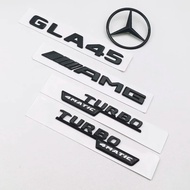 3D ABS Black GLA45 Logo Body Kit TURBO 4MATIC Emblem Badge Car Rear Star Sticker For Mercedes Benz G