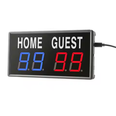 4-Digit LED Digital Scoreboard Remote Multifunctional Portable Digital Score Keeper Wireless Electri