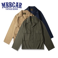 เสื้อแจ็คเก็ตเสื้อแจ็คเก็ตยีนส์เสื้อฟังก์ชัน HBT ก้างปลายี่ห้อ MBBCAR ใหม่2024 M43ใหม่แจ็คเก็ตเสื้อค