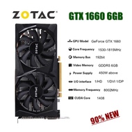 Used ZOTAC GTX 1660Ti 6GB 1660 Super GAMING Video Cards GTX 1660 Ti 6G GDDR6 192Bit GPU Graphic Card