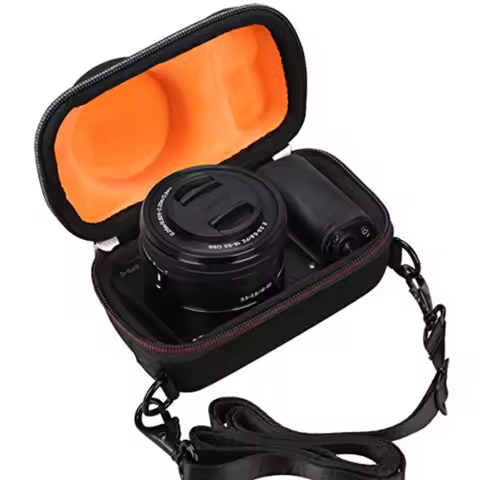 Hard EVA Travel Case for Sony Alpha a6000/a6400/a6600/a6100/a5100 Mirrorless Digital Camera, Case On