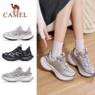 CAMEL Sneakers for Men and Women, Breathable Silver Thick-soled, Retro Casual Shoes