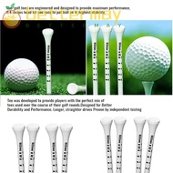BETTER-MAYSHOW 100pcs White Striped Golf Tee, Digital Scale 69/83mm Golf Wood Tees, Golf Training Ai