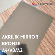 LEMBARAN AKRILIK / AKRILIK MIRROR BRONZE 2MM / A2, A3, A4