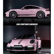 Porsche Taycan Sticker Panamera Garland 911 718 992 Unique Sports Side Skirt Cover Car Sticker