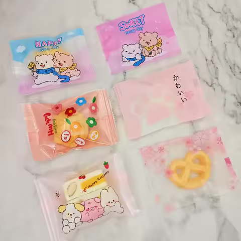 Cartoon Hot Seal Bag Flowers Nougat Biscuit Cookie Candy Sugar Chocolate Machine Sealed Packaging Ba