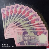 10000 rupiah hamengku uang kertas kuno tahun 1992 imp 1993 nomor seri