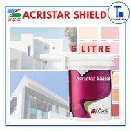 [5 Liter] SKK Acristar Shield Paint | Acrylic Weather Paint | Exterior Paint | White Colour