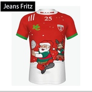 PRE ORDER-Gaelic Football Christmas Jersey- Lapland Gaels- Red -Santa Catching