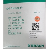 BBraun 100 Sterican Needle, 25G x 1" (0.50 x 25mm) (100 pcs)