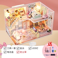 Diy ไม้รุ่น House Handmade Villa ของเล่นสําหรับสาวของขวัญวันเกิดอาคารประกอบ Artcraft หญิงวัยรุ่น 14