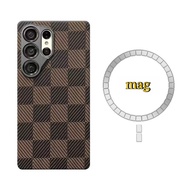 Samsung S25อัลตร้าเคสคาร์บอนไฟเบอร์แท้สำหรับ Samsung S25อัลตร้าเส้นใยอะรามิดบางพิเศษป้องกันการตก Sam