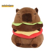 1 PCS Realistic Capybara Burger Plush, Cute Capybara Stuffed Animal Pillow Plushie Toy, Soft Hamburg