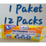 12-Pack Savings Package SaverLifree Pad 49 CmPopok (12 x 15 Pcs)