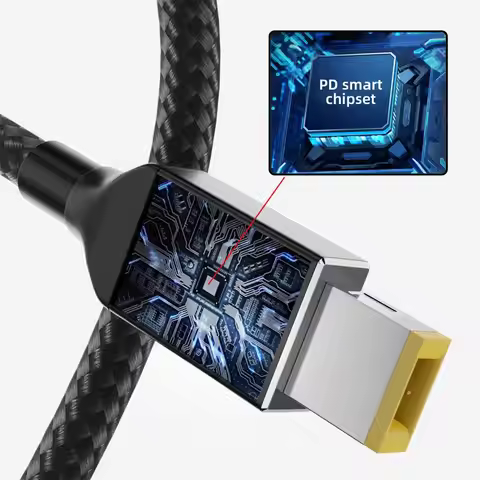 6.6FT 135W Type-C USB-C Cable to DC Rectangle 11.0*4.5mm Power PD Charge Cable for Thinkpad X1 Legio