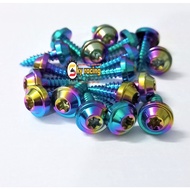 Multi-colored GR5 titanium screws for Yamaha series