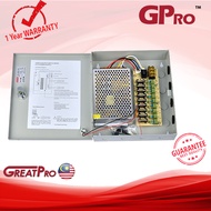 GPRO 12V 10A 9 CHANNEL SWITCHING POWER SUPPLY WITH METAL BOX -GREATPRO