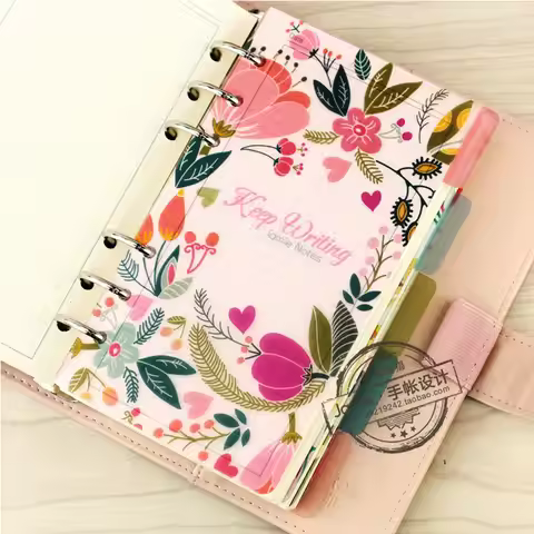 Jamie Planner Original A7 A6 A5 PP Material Separator Pages 6 loose Leaf Notebook Separator Pages