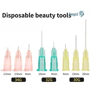 100pcs 30G4mm 30G13mm 30G25mm 32G4mm 32G13mm Disposable Beauty Small Needle 34G1.5mm 34G2.5mm 34G4mm