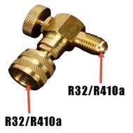 DFOdiy 90° Degree Safety Valve Adapter R32 R410a R22 Refrigerant Charging Retention Control Valve Ai