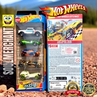 Hot Wheels Gift Pack 5 Pcs Lets Race Glow in Dark Rocketfire Skull Crusher 2 Tuff Twin Mill Rip Rod