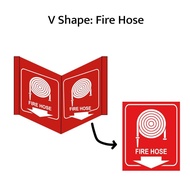 Fire Extinguisher 3D Signage V sign L shape sign Pemadam Api Fire Projecting Fire Alarm Fire Hose