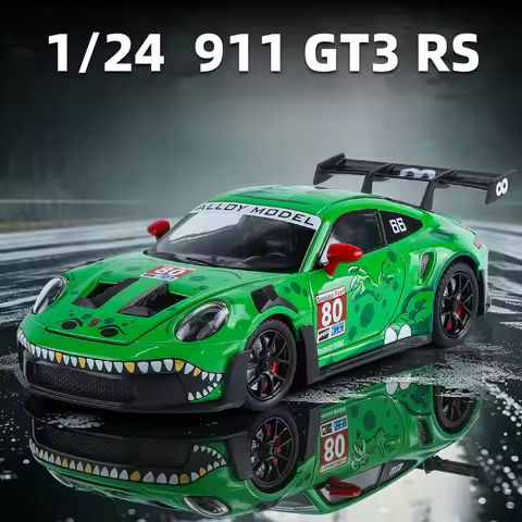 1:24 911 GT3 RS Sports Car Alloy Metal Diecast Model Car Home Decoration & Computer Desktop Ornament