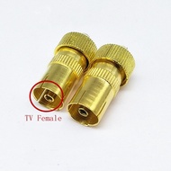100Pcs New RF Antenna CATV TV FM Coax Cable PAL TV Female Jack Connector Adapter Plated