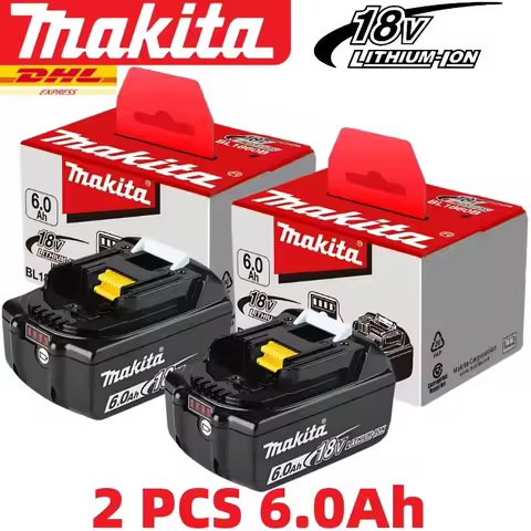 Original Makita 18V Battery 6Ah, 🔥High Capacity Lithium-Ion Batterie Makita 18V, Compatible with 18V