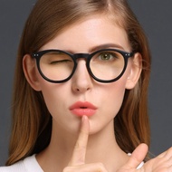Bingkai Kuku Beras Segar Kecil Bingkai Cermin Bulat Retro Bingkai Cermin Mata Fesyen Boleh Dilengkapi dengan Gelas Myopi
