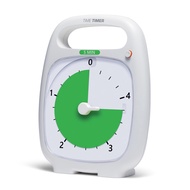 Time Timer 60-Minute Study Timer with Handle - White Learning Alarm TTP7-WHT-W