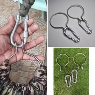 Heavy Duty Hammock Multipurpose Ring Set w/ Carabiner (2pcs Set) – For Duyan, Camping, Outdoor Use