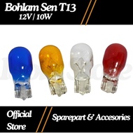 T13 Bulb Lamp, Color Plug-in Bulb, City Turn Signal, Car, Motorcycle, 10Watt, 12V, 10W, Tancep Model