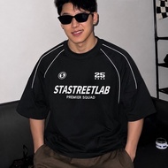 【✅HNB BOUTIQUE🇲🇾】400gsm 100% Cotton Unisex Oversized T-shirt plus size Couple Tees 现货纯棉重磅宽松潮牌运动风反光条球
