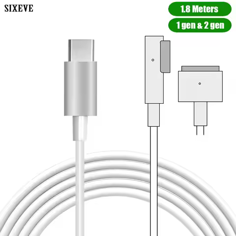 Magnetic Adapter Cable For Apple Magsafe 1 2 MacBook Air Pro 2008- 2013 15 13 11 To USB Type C Charg