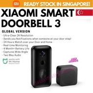 [GLOBAL] XIAOMI Smart Doorbell 3 Security Camera 2K Resolution Home Surveillance Singapore / Global 