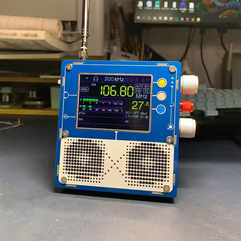 LNA 5.0 Version TEF6686 Full Band FM/MW/Short Wave Radio Receiver with Speaker Antenna