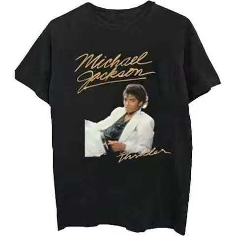 Michael Jackson Thriller White Suit T Shirt Black New