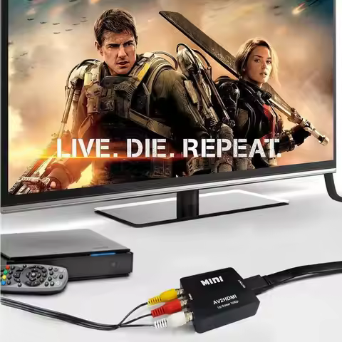 HD 1080P RCA AV to HDMI Converter Mini AV to HDMI RCA Composite CVBS Video Audio Adapter for PS2/3 V