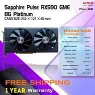Used]SAPPHIRE Pulse RX590 GME 8G Platinum DUAL FAN AMD Graphic Graphics Card grafik cards