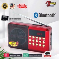 Rechargeable FM Radio Bluetooth MP3 30 Juz Al Quran Player USB TF Card Audio/Radio Al Quran Nasyid L