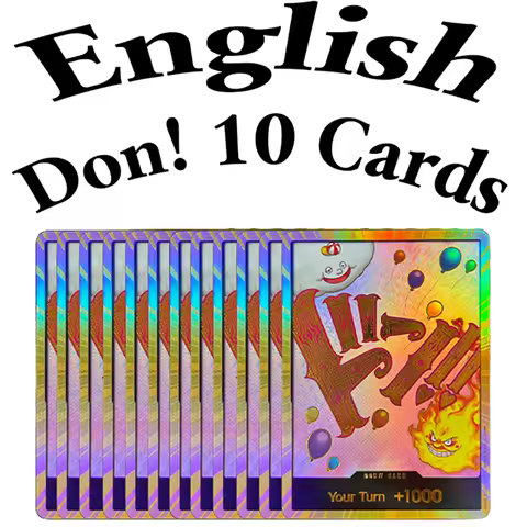 10PCS DON OPCG English TCG Gold DON!!! Collection Cards Zoro Ace Doflamingo Rebecca FOIL NM Refracti