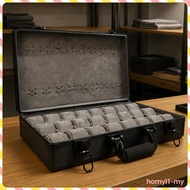 [HomylaeMY] Watch Display Case Watch Case Padded Cushions Storage 24 Slot Black