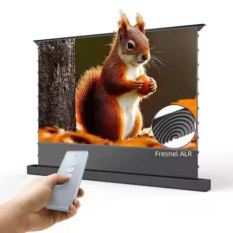 4K 3D Fresnel Ultra Short Throw Motorized Floor Rising Projector Screen 16:9 Electric Floor Up ALR S