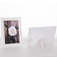 Hot-selling Large Bracket White Gilding Double Bracket Paper Photo Frame 6R Cardboard Photo Frame 4X
