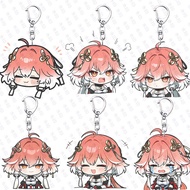Anime Wuthering Waves Acrylic Figure Keychain Baizhi Rover Yangyang Anime Cosplay Key Chain Bag Acce